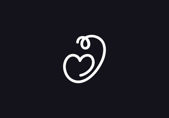 Obraz premium Love font circle sign. love logo design and heart font design by the letters and alphabets