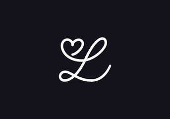 Love font circle sign. love logo design and heart font design by the letters and alphabets