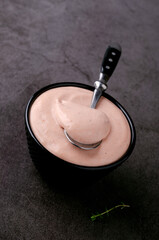 Pink dip sauce