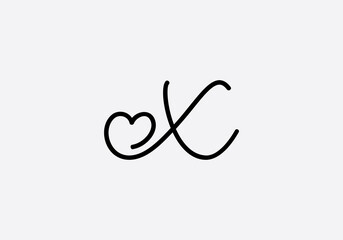 Love font circle sign. love logo design and heart font design by the letters and alphabets