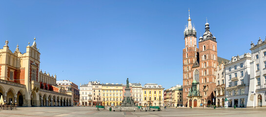 Obraz premium Main Market Square in Krakow, Poland