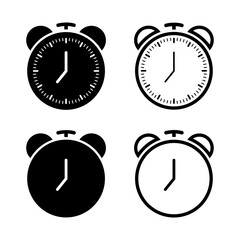 set Clock and time Icon Isolated . Time Logo, Template, Pictogram. line icon vector
