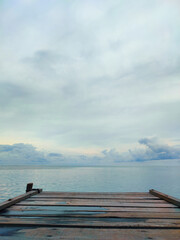 Sunset View of Lemukutan Island Landscape at Bengkayang Regency, West Kalimantan, Indonesia