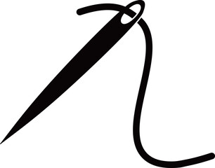 これは針と糸のアイコンのイラストです。