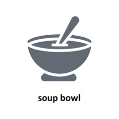 soup bowl Vector Solid Icons. Simple stock illustration stock