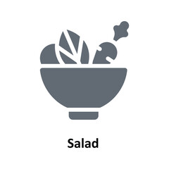 Salad Vector Solid Icons. Simple stock illustration stock