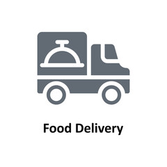 Food Delivery Vector Solid Icons. Simple stock illustration stock