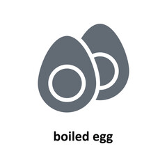 boiled egg Vector Solid Icons. Simple stock illustration stock