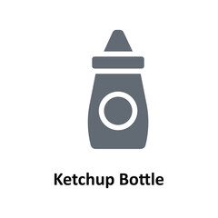 Ketchup Bottle Vector Solid Icons. Simple stock illustration stock