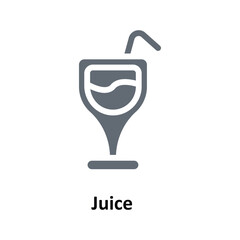 Juice Vector Solid Icons. Simple stock illustration stock
