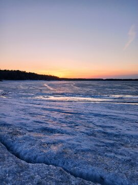 sunset over the sea