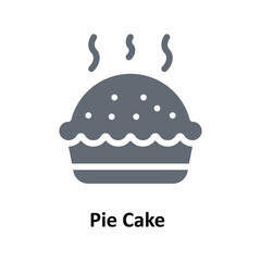 Pie Cake  Vector Solid Icons. Simple stock illustration stock