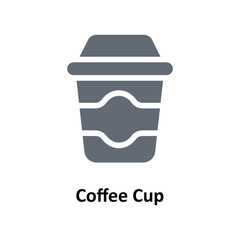 Coffee Cup Vector Solid Icons. Simple stock illustration stock