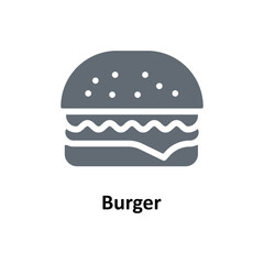 Burger Vector Solid Icons. Simple stock illustration stock