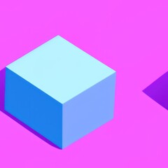 Abstract 3D isometric cube pattern background with a pastel color palette, generative ai
