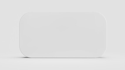 3d cube title background on white background