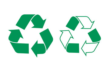 Obraz premium recycling symbols set, green recycle arrows icons