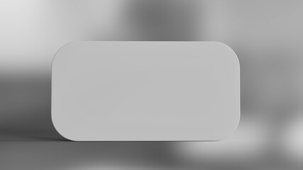 3d cube title background on white background