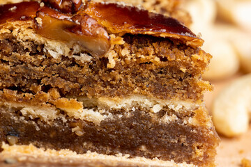 A piece of fresh and soft baklava