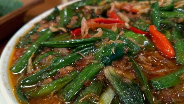 water spinach stir-fry kangkung tumis daging