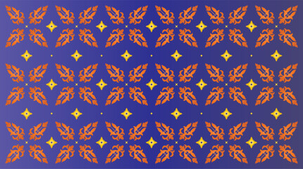 Indonesian traditional batik patterns from Riau, Malaysia, Malay traditional design culture Melayu Background
