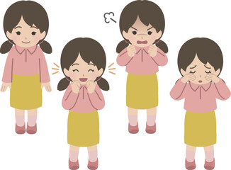 女児の喜怒哀楽セット　私服