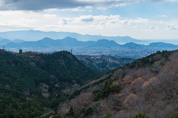 Fototapeta na wymiar 日本　静岡県三島市の三島スカイウォークから見える風景
