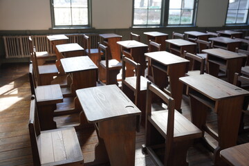 昔の教室（旧松本松本高等学校）