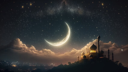 Picture for Ramadan Holy Month created with Generative AI technology