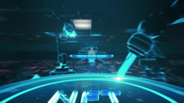 Roblox Metaverse with digital technology hitech concept