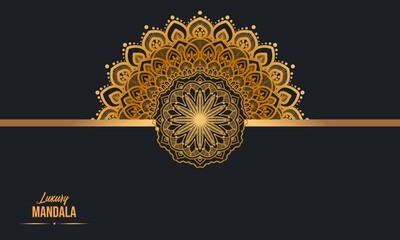 Luxury mandala background with golden arabesque pattern Hand drawn gorgeous ethnic for card, cover, invitation card, anniversary card
