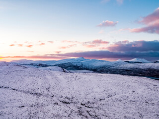 Aerial view of the Gartan Mountain, County Donegal - Ireland