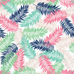 Tropical palm leaf pattern spring trendy colors 2023 colored.