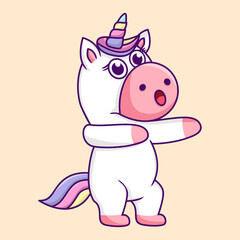 Cute unicorn illustration, cute and fun