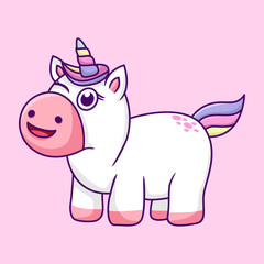 Cute unicorn illustration, cute and fun