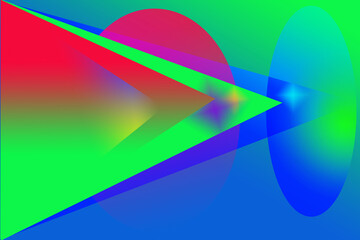 colors shapes with triangles and circles