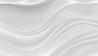 White Glossy Soft Waves. Abstract 3D Rendering