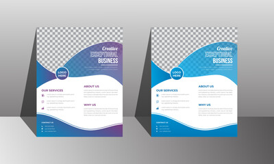 Business Flyer Corporate Flyer vector Template Colorful concepts in A4 size