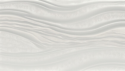 Obraz premium White Glossy Soft Waves. Abstract 3D Rendering