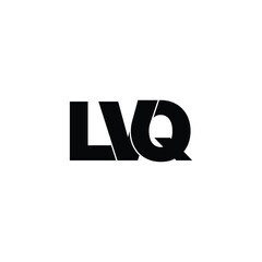 LVQ letter monogram logo design vector