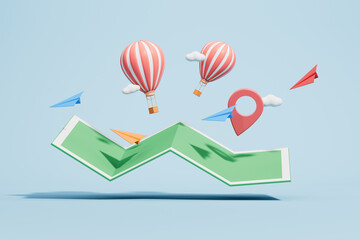 3d rendering traveling title picture