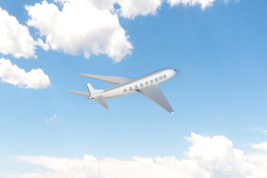 3D rendering cartoon plane picture