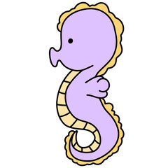 Cute SeaHorse, seahorse illustration, animal, sea life