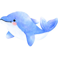 Dolphin illustration, sea life, animal illustration