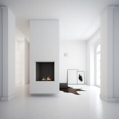Obraz na płótnie Canvas interior design minimalist room