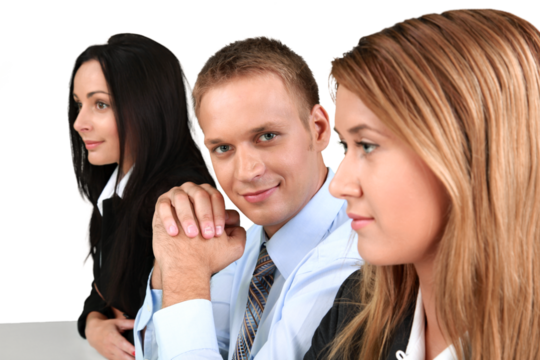 Businessman with Collaborators - Isolated