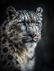 Fototapeta na wymiar Snow Leopard -No snow 