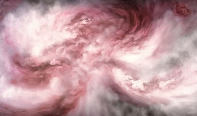  a very large red and white swirl in the sky with a black background.  generative ai