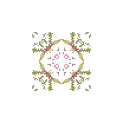 Pixel snowflakes for winter decoration