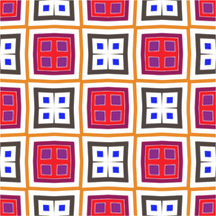 Seamless vector background with repeat pattern.Abstract ethnic rug ornamental seamless pattern.Perfect for fashion, textile design, cute themed fabric, on wall paper, wrapping paper and home decor.